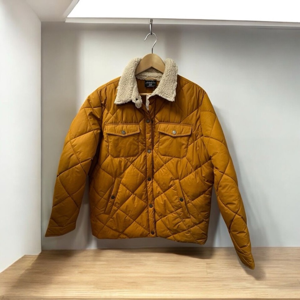 HFX,Men’s,Jacket Winter,Mustard,Sz L,Sheep neck,Buttons,Pockets,Quilted.!